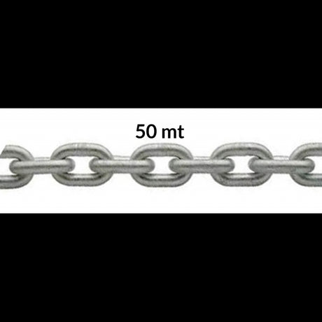 FNI-kalibrierte, verzinkte Kette, Durchmesser 6 mm – 50 m Spule C03060CF