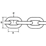 Cadena genovesa galvanizada FNI diámetro 4 mm - Bobina 25Mt C02040CF