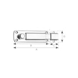 Aldeghi Luigi Edelstahl-Vorhängeschlosshalter 80 mm 214IN08