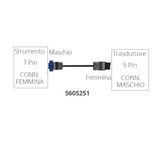 Cavo Adattatore Lowrance da Maschio 7 PIN a Femmina 9 PIN