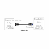 Cable adaptador Lowrance de 9 pines macho a 7 pines hembra