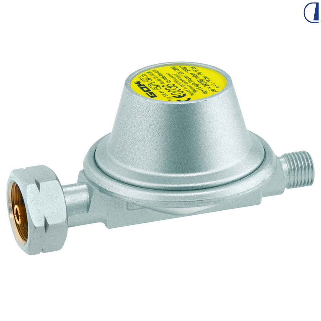 GOK Regolatore gas 30 mbar 1,5 kg/h con valvola di sicurezza attacco DE