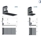 Kit cuscineria SmartSeat CTA per dinette camper con tappezzeria nero/melange