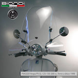 Biondi Parabrezza Mod. Z Trasparente per Vespa e Scooter Stile Classico