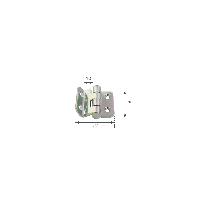 Bisagra de acero inoxidable FNI mm 35X37 H 10