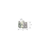 Bisagra de acero inoxidable FNI mm 35X37 H 10