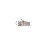 Bisagra cuadrada de acero inoxidable FNI mm 53X37