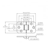 Marine Town Nautica Edelstahlscharnier AISI 316 mit Anschlag 8631409