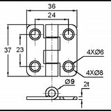 Marine Town Nautica Cerniera Inox 316 con Copertura 9120651