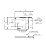 Marine Town Nautica Cerniera Inox 316 con Copertura 9120652