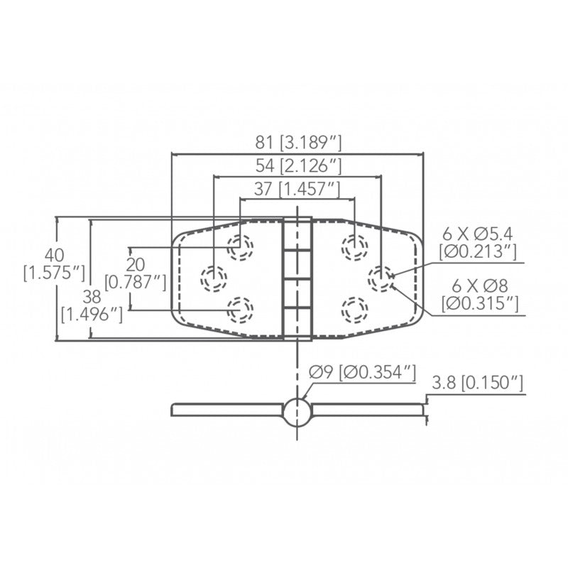 Marine Town Nautica Cerniera Inox 316 con Copertura 9120656