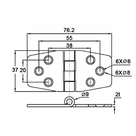 Marine Town Nautica Cerniera Inox 316 con Copertura 9120655