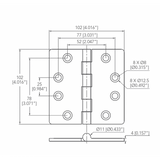 Marine Town Nautica Cerniera Inox mm 102X102 9324350