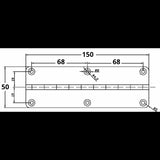 FNI Cerniera In Acciaio Inox mm 150X50 CMF 50-150