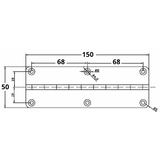 FNI Cerniera In Acciaio Inox mm 150X50 CMF 50-150