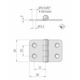 Roca Ab. Cerniera Inox mm 60X39 441690