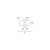 Foresti e Suardi Messingscharnier mm 95 x 55 119.C