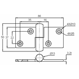 Marine Town Nautica Cerniera Sfilabile Inox Destra 8822210