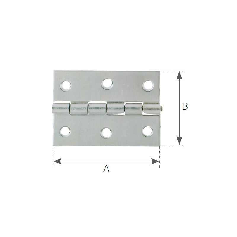 Bisagra de libro de acero inoxidable Olcese Ricci 40 x 40 mm 3384B