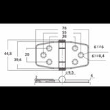 Marine Town Nautica Cerniera Inox 316 con Copertura 0319313