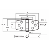 Marine Town Nautica Cerniera Inox 316 con Copertura 0319413
