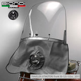 Biondi Maestrale Parabrezza Vintage Trasparente con Stecche Alluminio - Ciclomotori, Vespa, Lambretta
