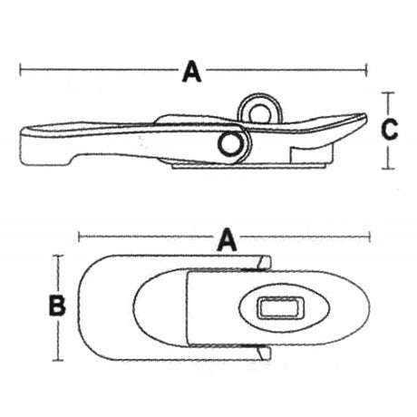 Cerradura de palanca FNI con portacandado HF15-296