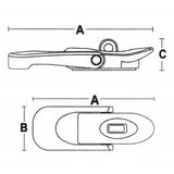 Cerradura de palanca FNI con portacandado HF15-296