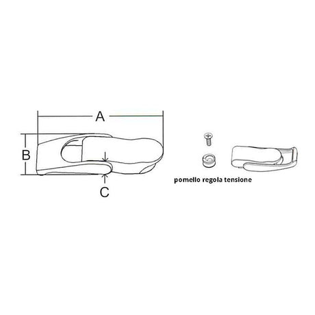 Marine Town Nautica Black Stainless Steel Lock 9907881-P