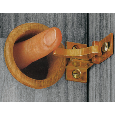 Cierre de latón FNI con casquillo de teca