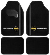 Momo Set 4 tappeti in moquette Sport nero/nero