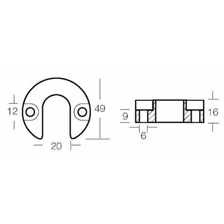 Enrico Polipodio Alpha One Zinc Collar 00817 Mercury - Mercruiser Anodes