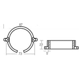 Tecnoseal Collare Bravo One e Bravo Iii Alluminio 00828AL