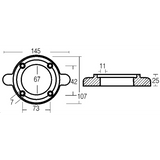 Enrico Polipodio Zinkhalsband 01305 Yanmar Anoden