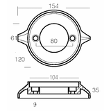 Enrico Polipodio 280 HP Collar de zinc 00703 Ánodos Volvo Penta