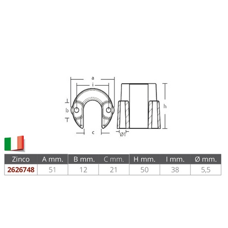 Tecnoseal Kragen für Trim Yanmar 01393-1