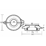 Tecnoseal Collare Sail Drive In Alluminio 00734AL