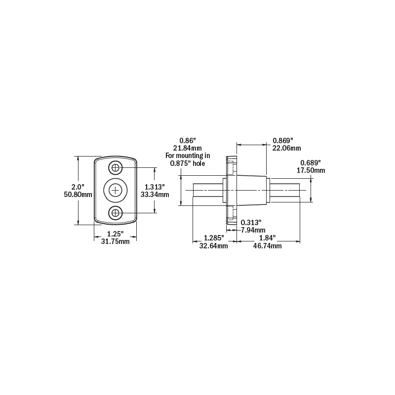 Conector pasante Blue Sea Diámetro M8 Negro 2201-BSS