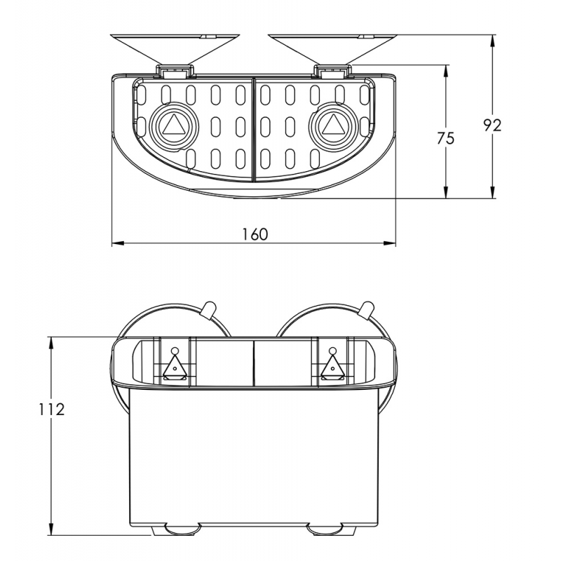 Portavasos FNI mm 160X112X92 C12242