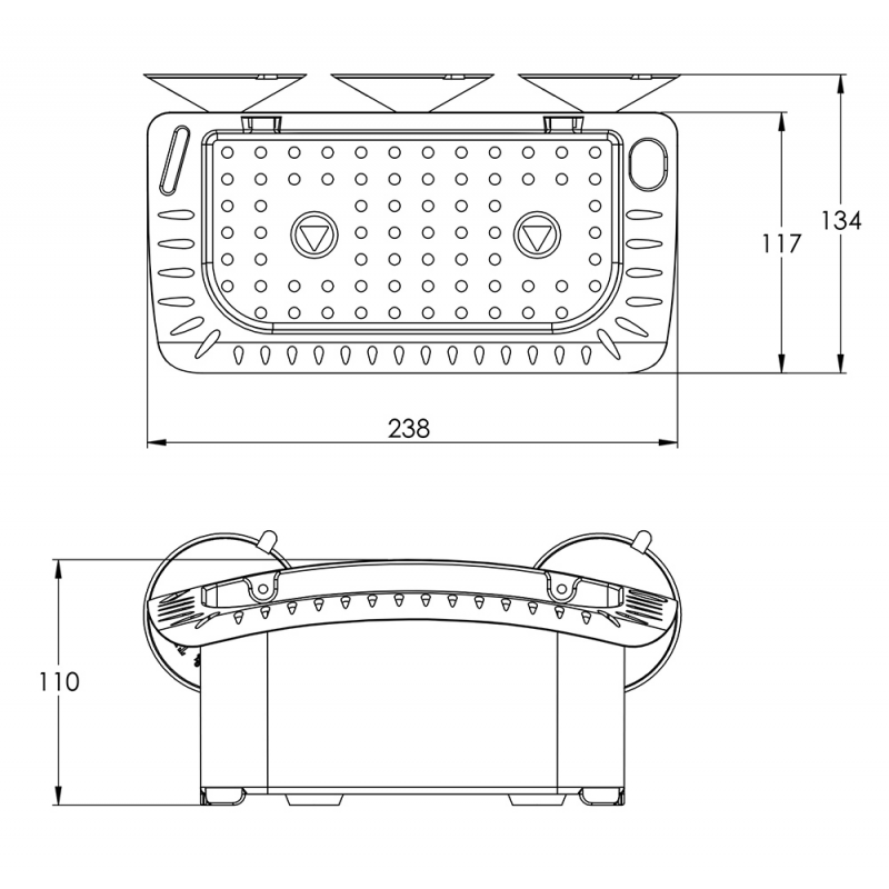 FNI Becherhalter mm 238X110X134 C12241