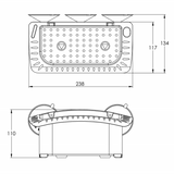 FNI Becherhalter mm 238X110X134 C12241