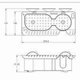 FNI Becherhalter mm 294X91X147 C12240