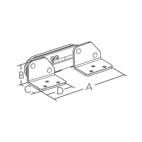 Marine Town Nautica Coppia Cerniere Aisi 316 Per Sedile 0714380