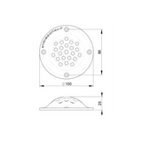 Grifo de mar Trudesign de 100 mm de diámetro TRU90244
