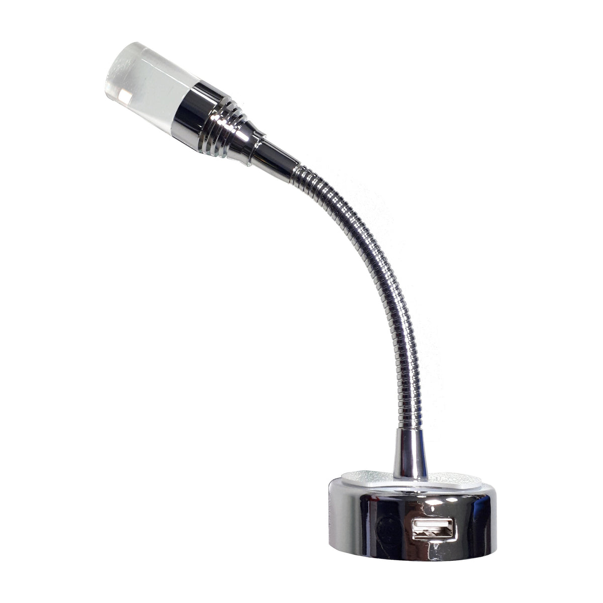 Lampada da lettura flessibile Flexi 2 con USB 12V 1W luce notturna blu