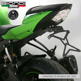 Biondi Portatarga Moto Regolabile Acciaio Nero Kawasaki ZX-10R/ZX-6R Ninja - 8901012