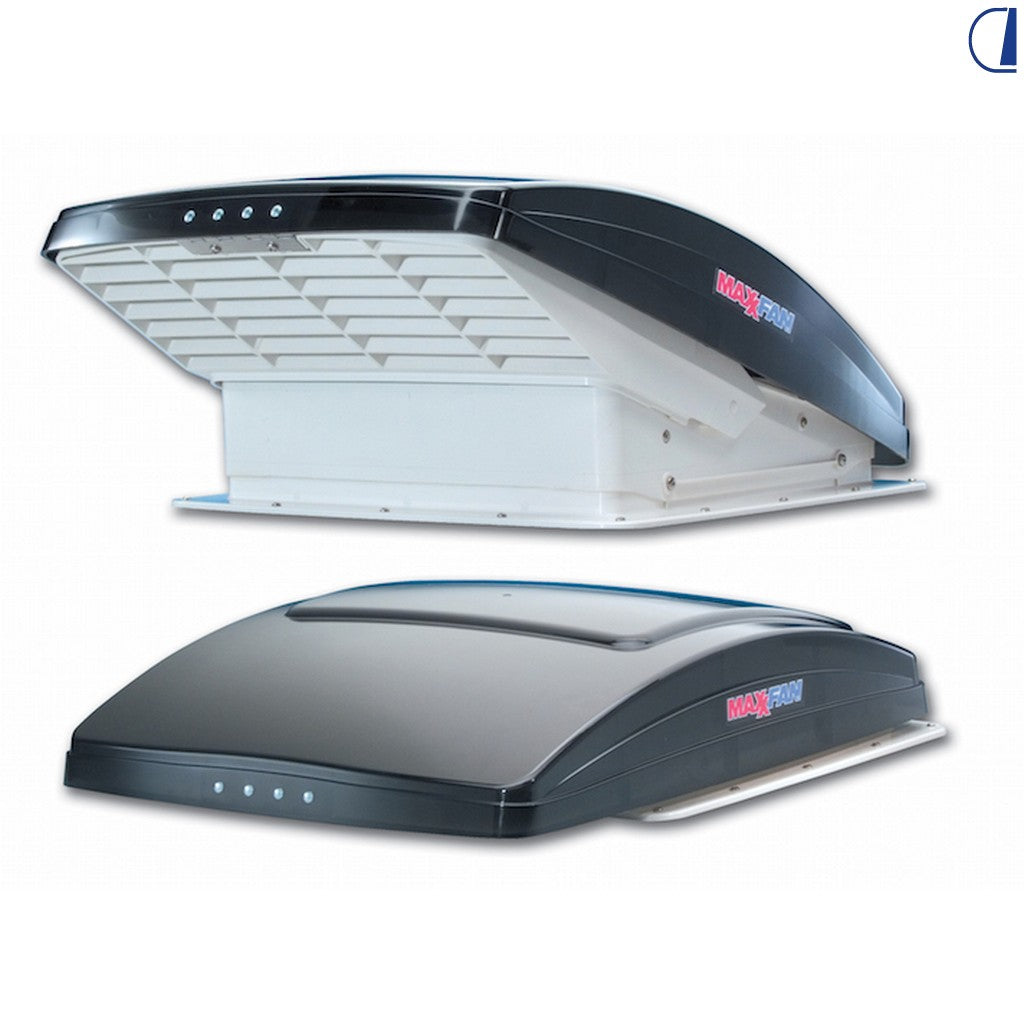 Maxxfan Deluxe oblò ventilatore da tetto 12V con telecomando nero