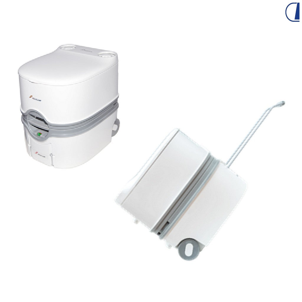 Di-Tec WC portatile Large a due pezzi con valvola a ghigliottina