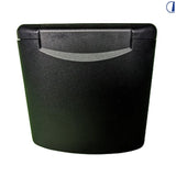 Di-Tec Doccia esterna calda/fredda con sportello magnetico nero, incasso Ø 90 mm