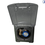 Di-Tec Attacco doccia esterna calda/fredda con sportello grigio Ø 90 mm